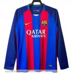 Nuevo 1ª Manga Larga Barcelona Retro 2016 2017 Azul Rojo Baratas Nuevo 1ª Manga Larga Barcelona Retro 2016 2017 Azul Rojo Baratas