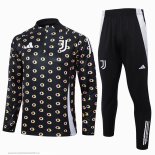 Nuevo Conjunto Completo Sudadera Entrenamiento Juventus 24/25 Negro Blanco Baratas