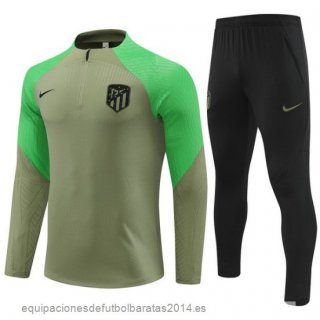 Nuevo Conjunto Completo Sudadera Entrenamiento Atletico Madrid 23/24 Verde I Negro Baratas