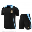 Nuevo Entrenamiento Conjunto Completo Argentina 2024 Negro III Azul Baratas