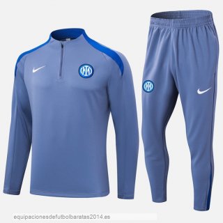 Nuevo Conjunto Completo Sudadera Entrenamiento Inter Milan 24/25 Azul I Claro Baratas