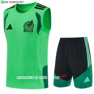 Nuevo Entrenamiento Sin Mangas Conjunto Completo México 2026 Verde Baratas