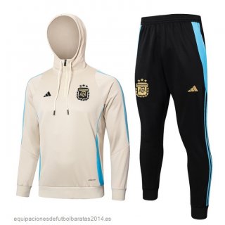 Nuevo Conjunto Completo Chaqueta Con Capucha Argentina 2024 Amarillo Negro Baratas