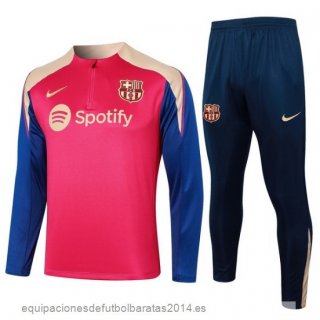 Nuevo Conjunto Completo Sudadera Entrenamiento Barcelona 24/25 Rosa Azul Baratas