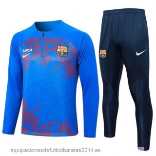 Nuevo Conjunto Completo Sudadera Entrenamiento Barcelona 23/24 Azul Rojo Baratas