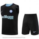 Nuevo Entrenamiento Sin Mangas Conjunto Completo Inter Milan 23/24 Negro Baratas