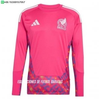 Nuevo Tailandia Portero Manga Larga Mexico 2026 Rosa Baratas