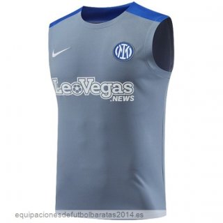 Nuevo Entrenamiento Sin Mangas Inter Milan 24/25 Gris Azul Baratas