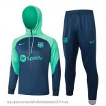 Nuevo Conjunto Completo Chaqueta Con Capucha Barcelona 23/24 Verde Azul Baratas