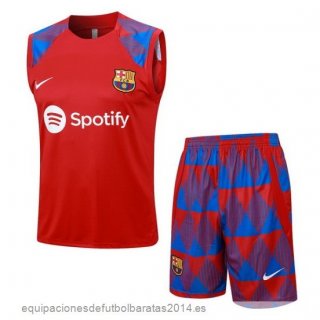 Nuevo Entrenamiento Sin Mangas Conjunto Completo Barcelona 23/24 Rojo Azul Baratas