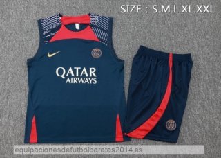 Nuevo Entrenamiento Sin Mangas Conjunto Completo Paris Saint Germain 23/24 Azul Rojo Purpura 3 Baratas