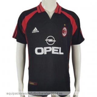 Nuevo 3ª Camiseta AC Milan Retro 2000 2001 Negro Baratas