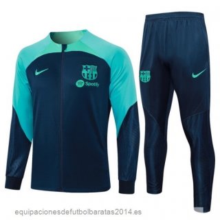 Nuevo Conjunto Completo Ropa Deportiva Con Cremallera Larga Niños Barcelona 23/24 Azul Marino Verde Baratas