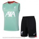 Nuevo Entrenamiento Sin Mangas Conjunto Completo Liverpool 24/25 Verde Negro Baratas