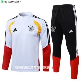 Nuevo Conjunto Completo Sudadera Entrenamiento Niños Alemania 2026 Blanco Negro Baratas