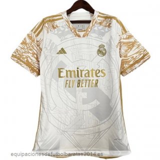 Nuevo Tailandia Especial Camiseta Real Madrid 23/24 Amarillo Blanco Baratas