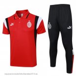 Nuevo Conjunto Completo Polo AC Milan 23/24 Rojo Blanco Negro Baratas