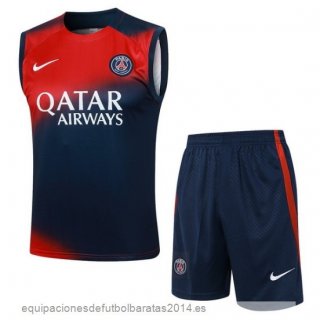 Nuevo Entrenamiento Sin Mangas Conjunto Completo Paris Saint Germain 23/24 Rojo Azul Baratas