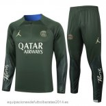 Nuevo Conjunto Completo Sudadera Entrenamiento Niños Paris Saint Germain 23/24 Verde Baratas