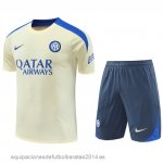 Nuevo Entrenamiento Conjunto Completo Inter Milan 24/25 Amarillo Gris Baratas Nuevo Entrenamiento Conjunto Completo Inter Milan 24/25 Amarillo Gris Baratas