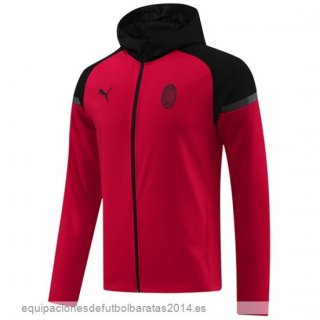 Nuevo Chaqueta Con Capucha AC Milan 24/25 Negro Rojo Baratas