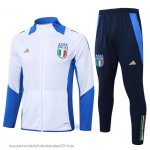 Nuevo Conjunto Completo Ropa Deportiva Con Cremallera Larga Niños Italia 2024 Blanco Azul Marino Baratas