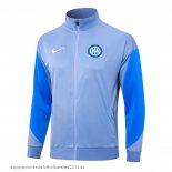 Nuevo Ropa Deportiva Con Cremallera Larga Inter Milan 24/25 Gris I Azul Baratas