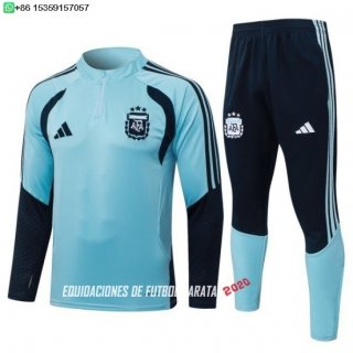 Nuevo Conjunto Completo Sudadera Entrenamiento Niños Argentina 2026 Azul Baratas