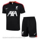 Nuevo Entrenamiento Conjunto Completo Liverpool 24/25 Negro Blanco Baratas