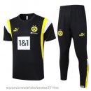 Nuevo Entrenamiento Conjunto Completo Borussia Dortmund 23/24 Negro Amarillo Blanco Baratas