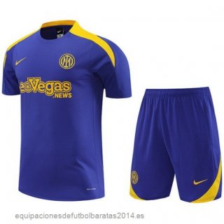 Nuevo Entrenamiento Conjunto Completo Inter Milan 24/25 Purpura Amarillo Baratas