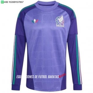 Nuevo Tailandia Portero Manga Larga Mexico 2026 Purpura Baratas