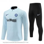 Nuevo Conjunto Completo Sudadera Entrenamiento Niños Inter Milan 23/24 Azul Claro Negro Baratas