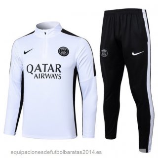 Nuevo Conjunto Completo Sudadera Entrenamiento Paris Saint Germain 23/24 Blanco Negro Baratas