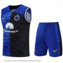 Nuevo Entrenamiento Sin Mangas Conjunto Completo Inter Milan 23/24 Azul I Negro Baratas