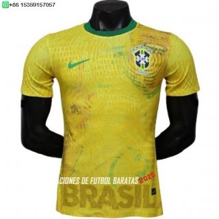 Nuevo Especial Jugadores Camiseta Brasil 2026 Amarillo Verde Baratas