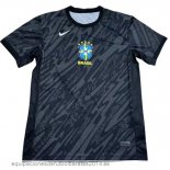 Nuevo Tailandia Portero Camiseta Brasil 2024 Negro Baratas