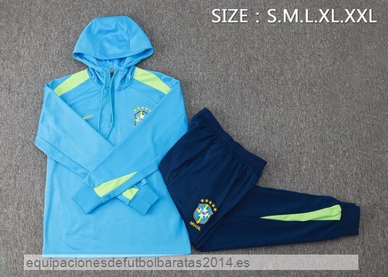 Conjunto Completo Chaqueta Con Capucha Brasil 2024 Azul I Verde Baratas