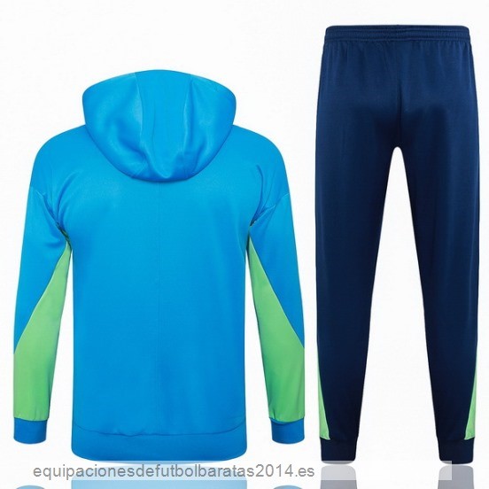 Conjunto Completo Chaqueta Con Capucha Brasil 2024 Azul Verde Baratas