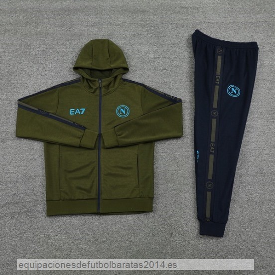 Conjunto Completo Chaqueta Con Capucha Napoli 24/25 Azul Verde Baratas