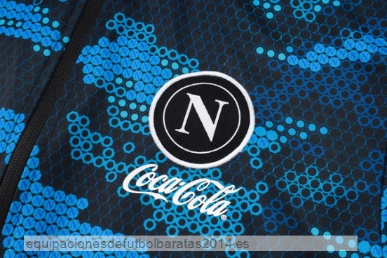 Conjunto Completo Ropa Deportiva Con Cremallera Larga Napoli 24/25 Azul I Negro Baratas
