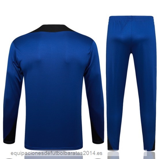 Conjunto Completo Sudadera Entrenamiento Inter Milán 24/25 Azul Negro Baratas