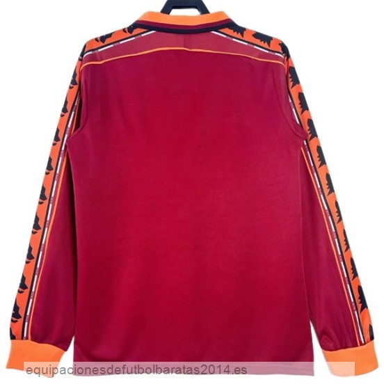 Nuevo Camiseta 1ª Equipación Manga Larga As Roma Retro 1998 1999 Baratas