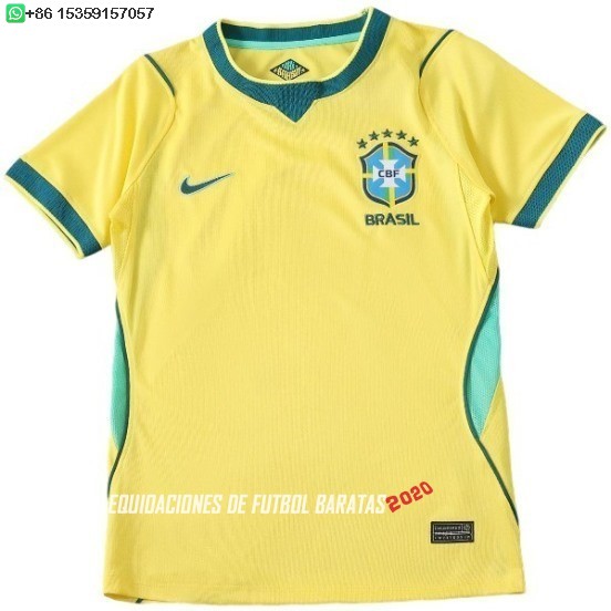Nuevo 1ª Camiseta Mujer Brasil 2026 I Amarillo Baratas
