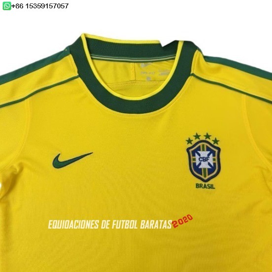 Nuevo 1ª Camiseta Mujer Brasil Retro 1998 Baratas