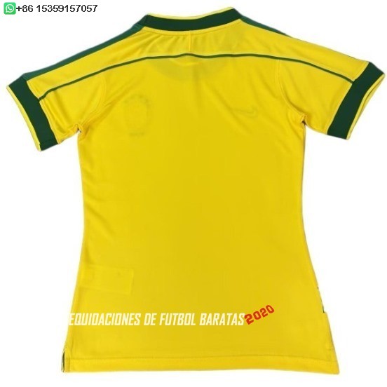 Nuevo 1ª Camiseta Mujer Brasil Retro 1998 Baratas