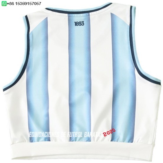 Nuevo 1ª Camiseta Sin Mangas Mujer Argentina 2026 Azul I Blanco Baratas