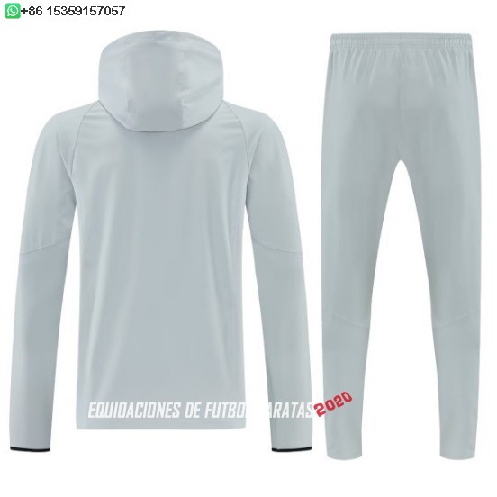 Nuevo Conjunto Completo Chaqueta Con Capucha Argelia 2026 Gris Baratas