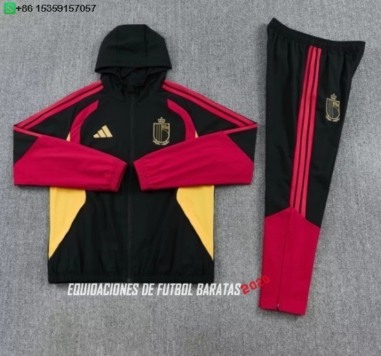 Nuevo Conjunto Completo Rompevientos Bélgica 2026 Rojo Baratas