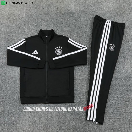 Nuevo Conjunto Completo Ropa Deportiva Con Cremallera Larga Alemania 2026 Negro Blanco Baratas